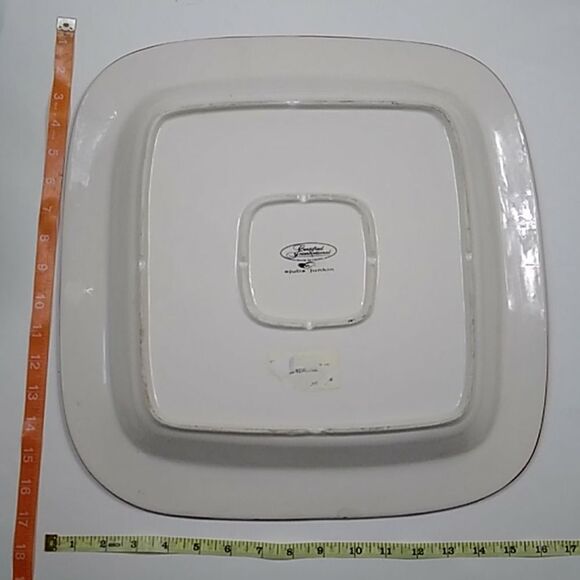 Julia Junkin Hand paired Square Ceramic Art Plate - Picture 4 of 5